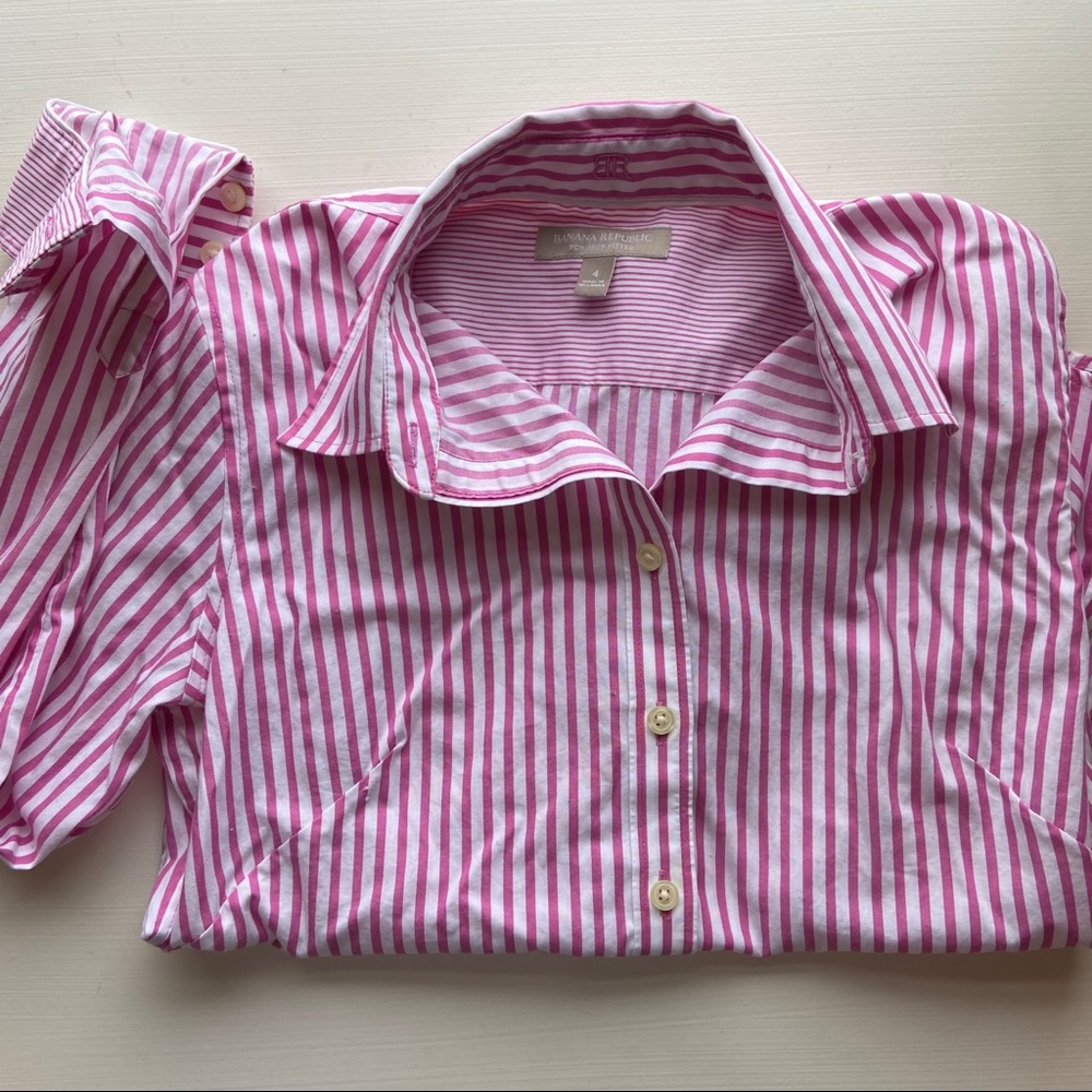 Banana Republic striped button down